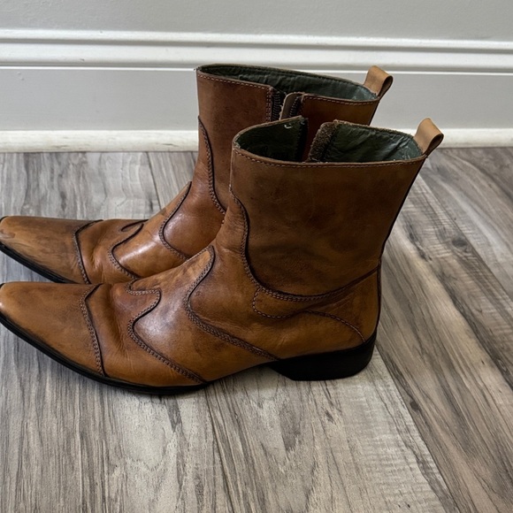 Men\'s Brown Leather Boots ALDO 7 Euro 40 main image 4